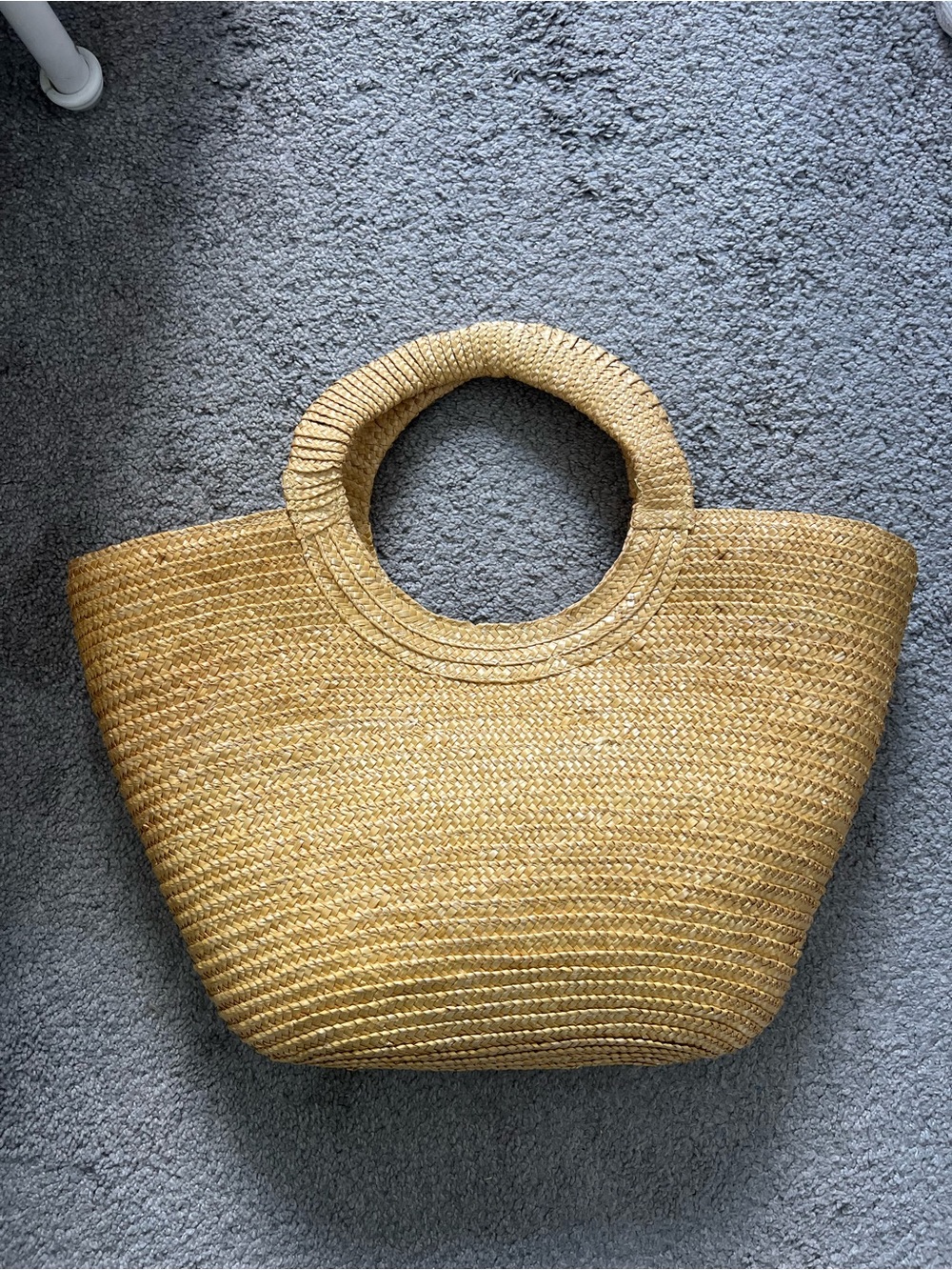 Vintage Givenchy Beauty Straw Large Beach Bag